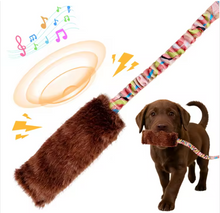 Comfortable Handle & Elastic Trap Puppy Dog Interactive Chew Toy Bungee Handle Durable Dog Tug Toys Mop Toy for Dogs