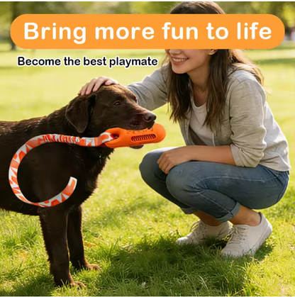 New Product Design Bungee Webbing Interactive Natural Rubber Floating Stick With Rope Pet Dog Chew Toy for Outdoor Play Training