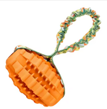 Interactive Dog Tug Toy Elastic Bungee Natural Rubber Slow Feeder Chew Dispenser Teeth Cleaning for All Breed