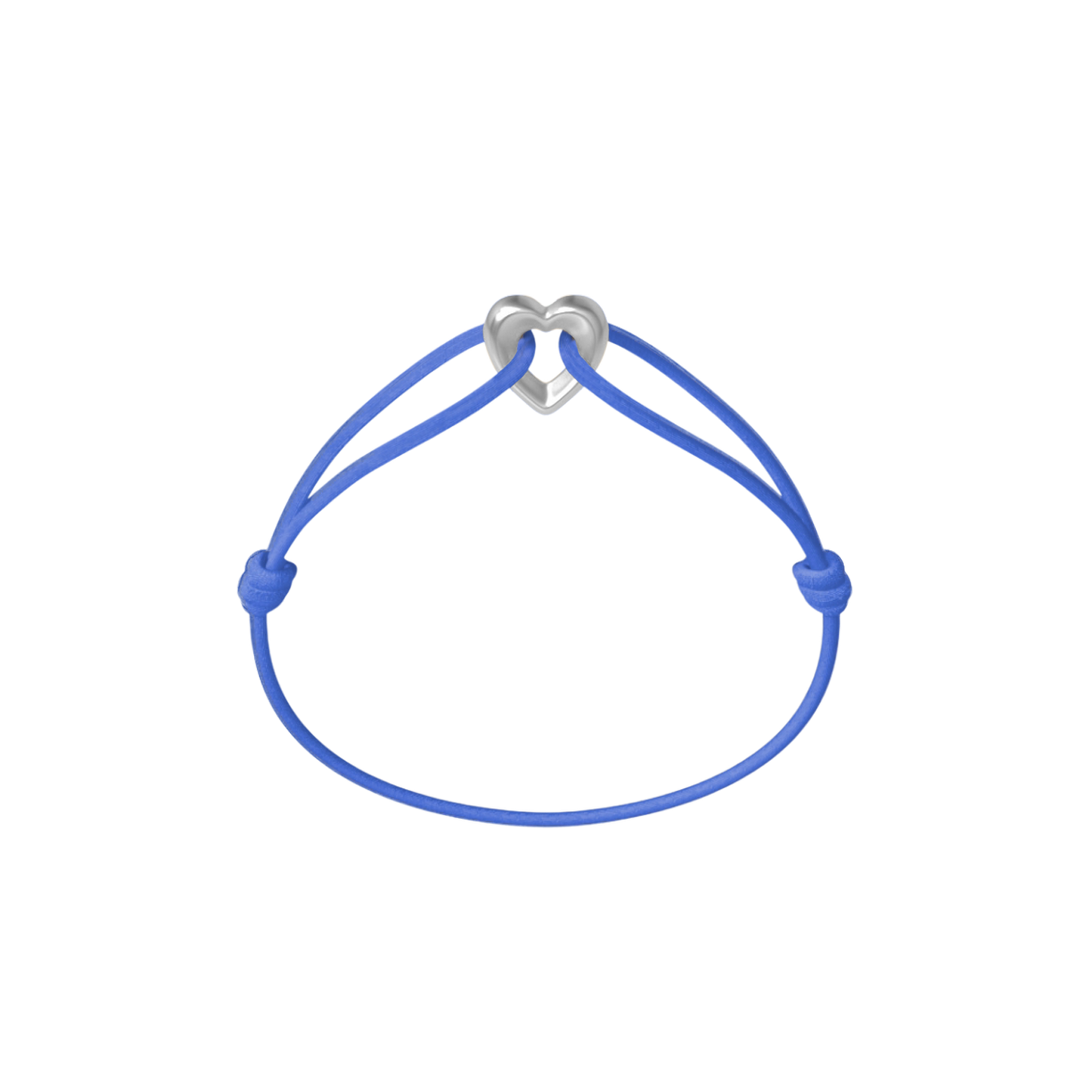 Silver Heart Cord Bracelet