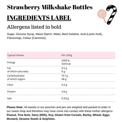 Strawberry Milkshake Bottles