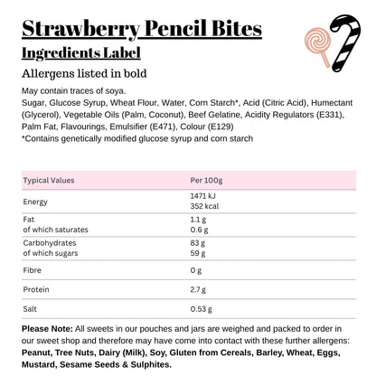 Strawberry Pencil Bites