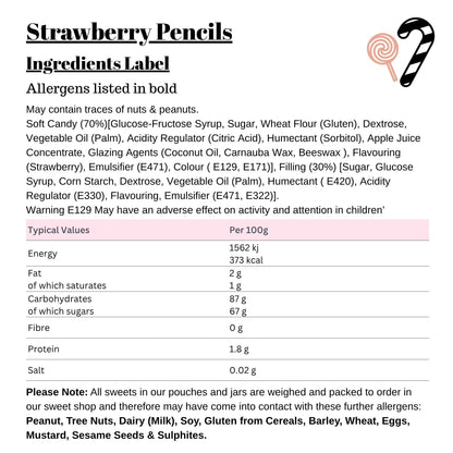 Strawberry Pencils