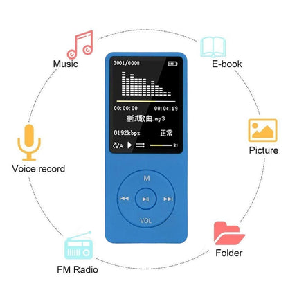 Fashion Portable LCD Screen FM Radio Video Games Movie MP3 MP4 Player Mini Walkman, 4GB, 8GB