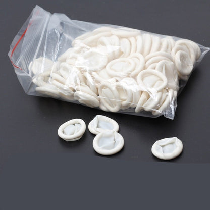 50 PCS Disposable Anti Static Rubber Latex Finger Cots Eyebrow Extension Gloves Practical Off Eyelash Extension Tool Accessories, Latex