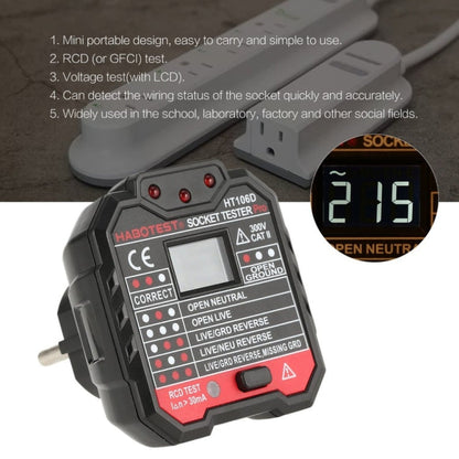 HT106 Socket Testers Voltage Test Detector Ground Line Neutral Line Live Line Leakage Electroscope, UK Plug, EU Plug, US Plug