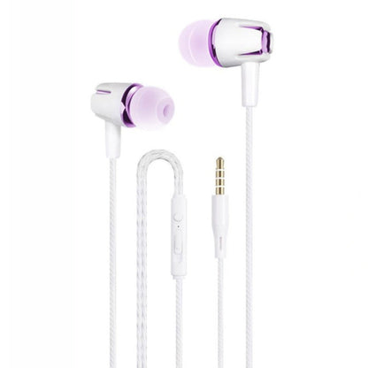 3.5mm Wired Earphone Earbuds Stereo Sound Metal Bass Headset with Mic for Smart Phone