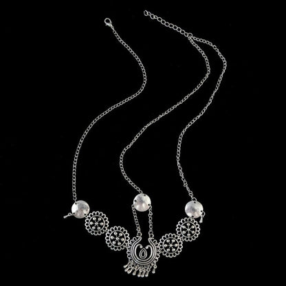 Silver Vintage Tassel Hair Jewelry Metal Coin Headband Long Punk Head Chain Piece Forehead Headpiece