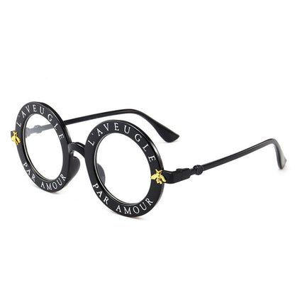 Women Vintage Round Frame Gradient Shades Sun Glasses, Transparent, Black Gray, Orange, Silver, Yellow, Pink, Black and Pink