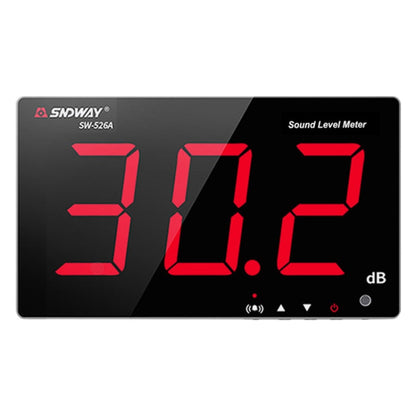 SNDWAY Wall-mounted 30~130dB Large Screen Digital Display Noise Decibel Monitoring Testers, SW525B with Storage + USB, SW526A 18 inch Display, SW525G with Storage + USB Green