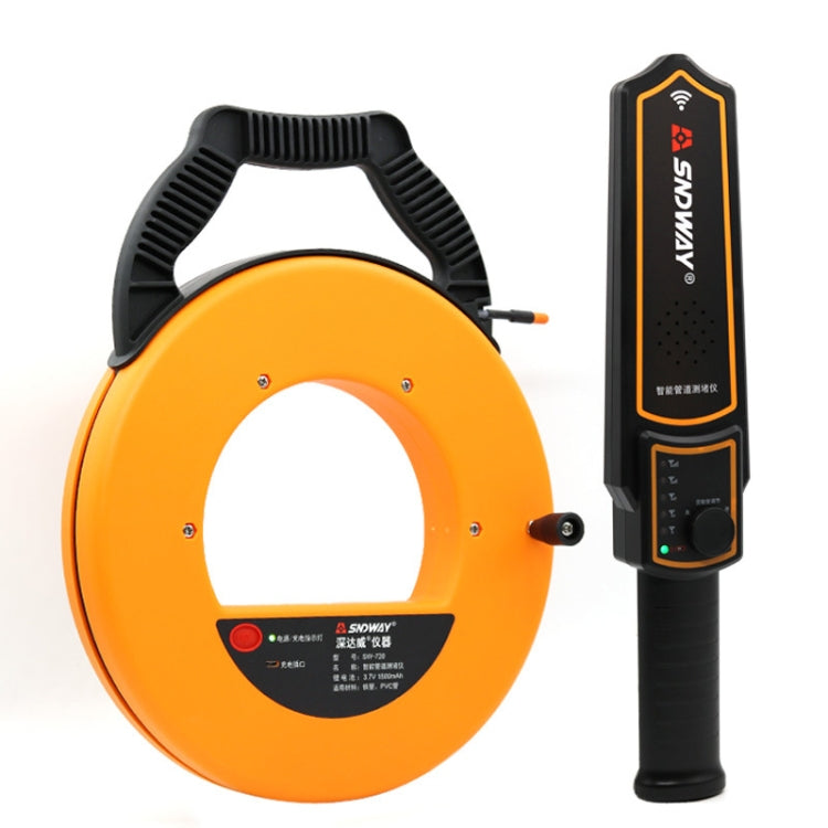 SNDWAY Pipe Scanner Thickness PVC Pipe Blockage Width Measuring Instrument, SW720 Standard (20 meters), SW730 Standard (30 meters)