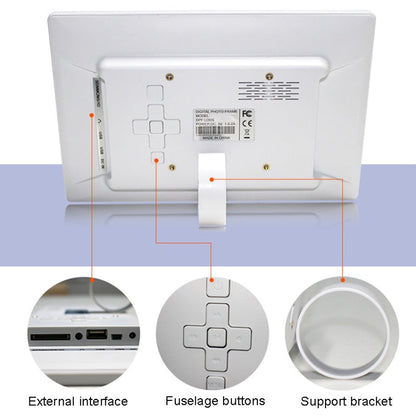 DPF-106 10.1 inch Digital Photo Frame LED Video Advertising Machine, US Plug, EU Plug, UK Plug, AU Plug