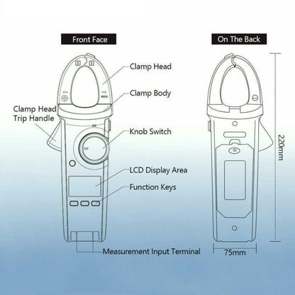 Digital Clamp Meter AC DC Voltage Detector, UT213C 400A, UT213A 400A, UT213B 400A