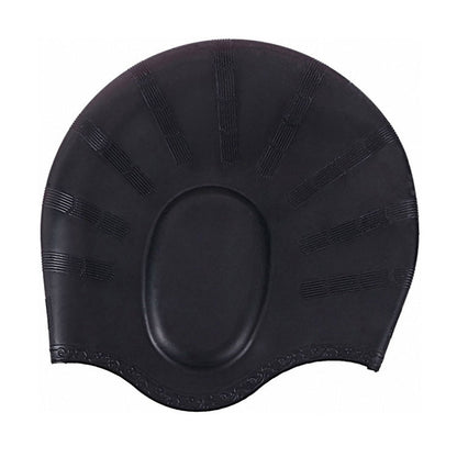 Silicone Ear Protection Waterproof Swimming Cap for Adults with Long Hair, Long Hair Swimming Cap(Black), Long Hair Swimming Cap(Blue), Long Hair Swimming Cap(Pink), Long Hair Swimming Cap(Silver), Long Hair Swimming Cap(Yellow)                        ...