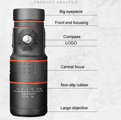 FEIRSH 12x50 High-Definition Low-Light Night Vision Monoculars Concert Mobile Phone Camera Binoculars, T01 12x50