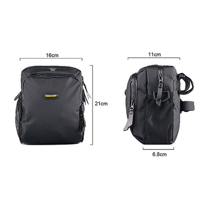 Rhinowalk Bicycle Front Bag Waterproof Handlebar Bag Folding Bike Front Bag Large Capacity Riding Bag, Matt Black, Carbon Fiber Pattern