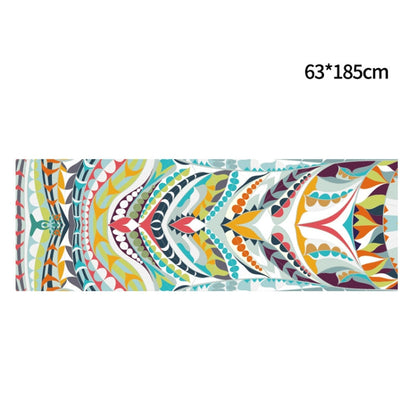 Portable Printed Non-slip Environmental Protection Yoga Mat Drape, Size: 185 x 63cm, Practitioner, Tibetan Green Lotus, Huilongqing, Mandolin, Green Lucky Elephant, Red Heart Lotus, Saint Golden Wolf, Sacred Heart Lotus, Century Lotus, Powder Bit Line ...
