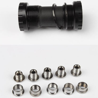 Litepro Folding Bicycle LP Hollow One-piece Crank Tooth Disc Bottom Axle Modified SP8, Left and Right Crank+Bottom Bracket