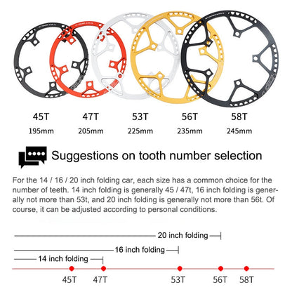 Litepro Folding Bike Sprocket Wheel LP Disk Disc, 45T