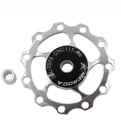 MEROCA Metal Bearings Mountain Bike Road Bike Rear Derailleur Guide Wheel 11T/13T Guide Wheel, 11T Black, 11T Red, 13T Red, 11T Blue, 13T Blue, 11T Purple, 13T Purple, 11T Silver, 13T Silver, 11T Electroplating Colorful, 13T Electroplating Colorful