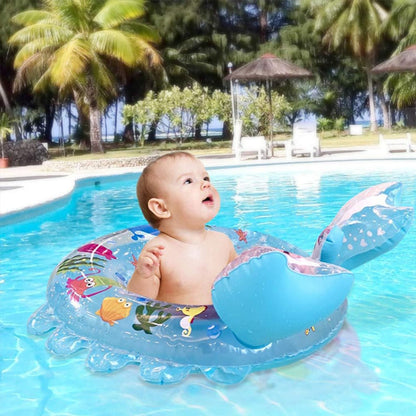 Crab Shape Baby Swimming Ring Sitting Ring Inflatable Float Ring, Pink