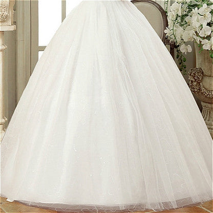Vintage Lace Short Sleeved Round Neck Slim Slim Wedding Dress, S, M, XL