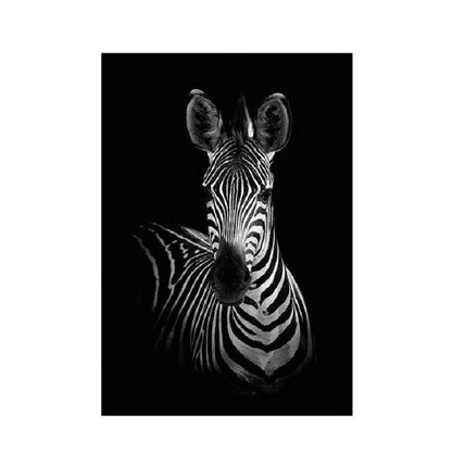 Simple Black and White Animal Decoration Painting Study Living Room Sofa Background Wall Painting Without Frame, 21X30cm, 30X40cm, 40X50cm, 40X60cm
