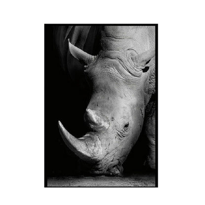 Simple Black and White Animal Decoration Painting Study Living Room Sofa Background Wall Painting Without Frame, 21X30cm, 30X40cm, 40X50cm, 40X60cm
