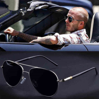 Men Oversized Aviation Metal Frame Spring Temple Polarized Sunglasses Male  Pilot Male Driving Sun Glasses, Black Frame, Gun Grey Frame, Coffee Frame, Silver Frame