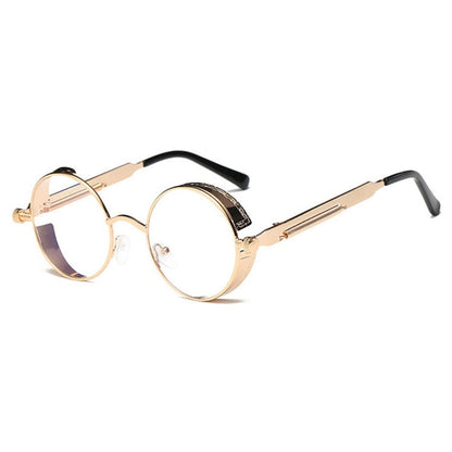 Metal Round Frame Steampunk Retro Sunglasses for Men Women, 10, 11, 12, 13, 14, 2, 3, 4, 5, 6, 7, 9