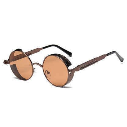 Metal Round Frame Steampunk Retro Sunglasses for Men Women, 10, 11, 12, 13, 14, 2, 3, 4, 5, 6, 7, 9