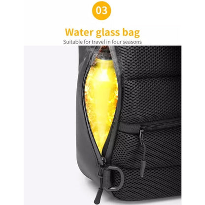 Ozuko 9334 Men Outdoor Multifunctional Waterproof Messenger Bag with External USB Charging Port, Black, Dark Gray, Orange, Royal Blue, Sky Blue