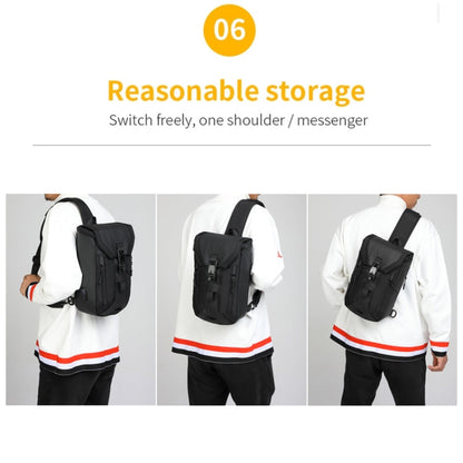 Ozuko 9334 Men Outdoor Multifunctional Waterproof Messenger Bag with External USB Charging Port, Black, Dark Gray, Orange, Royal Blue, Sky Blue