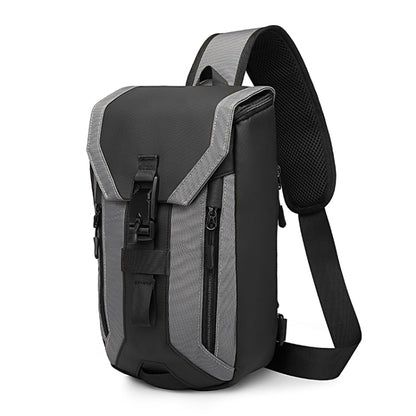 Ozuko 9334 Men Outdoor Multifunctional Waterproof Messenger Bag with External USB Charging Port, Black, Dark Gray, Orange, Royal Blue, Sky Blue