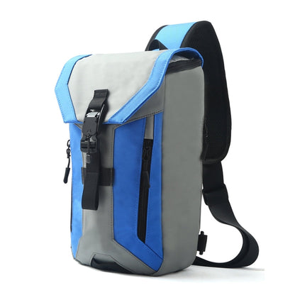Ozuko 9334 Men Outdoor Multifunctional Waterproof Messenger Bag with External USB Charging Port, Black, Dark Gray, Orange, Royal Blue, Sky Blue