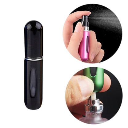 Portable Mini Aluminum Refillable Perfume Bottle Spray Empty Cosmetic Containers Atomizer, Capacity:5ml, Metal