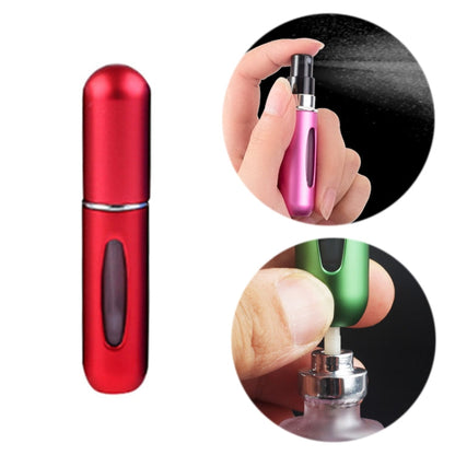 Portable Mini Aluminum Refillable Perfume Bottle Spray Empty Cosmetic Containers Atomizer, Capacity:5ml, Metal