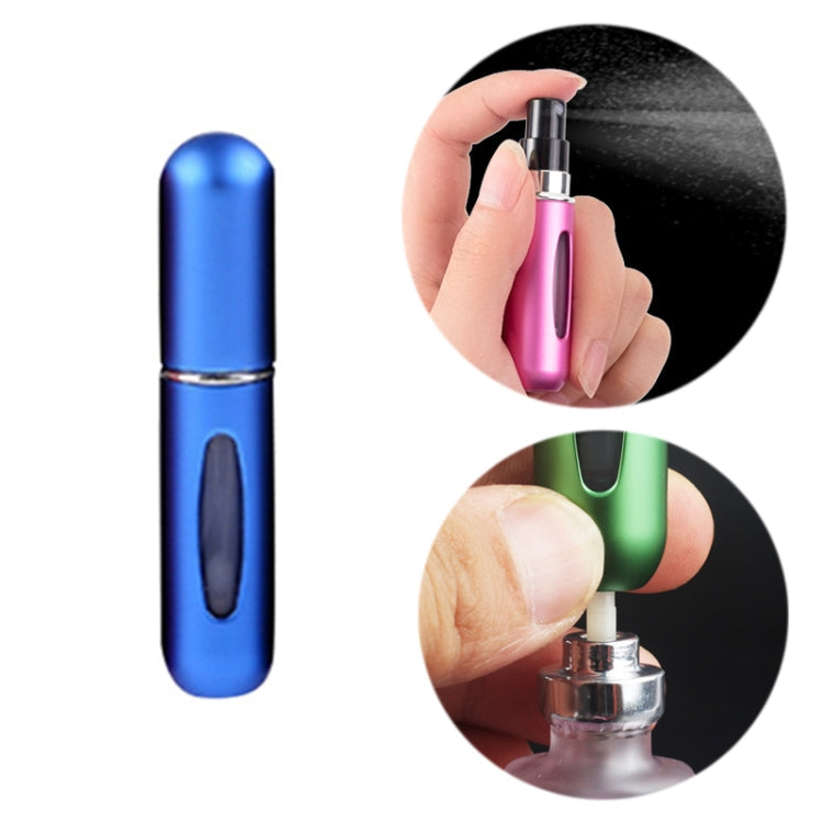 Portable Mini Aluminum Refillable Perfume Bottle Spray Empty Cosmetic Containers Atomizer, Capacity:5ml, Metal