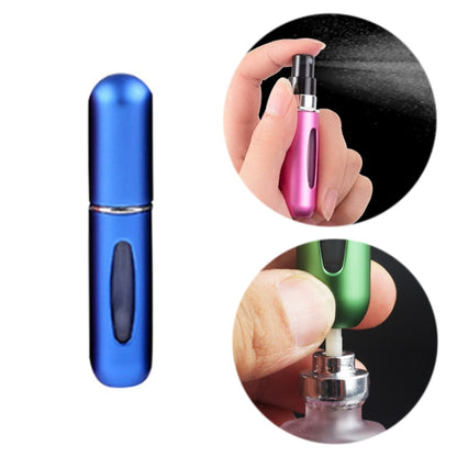 Portable Mini Aluminum Refillable Perfume Bottle Spray Empty Cosmetic Containers Atomizer, Capacity:5ml, Metal