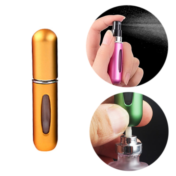 Portable Mini Aluminum Refillable Perfume Bottle Spray Empty Cosmetic Containers Atomizer, Capacity:5ml, Metal