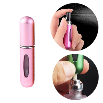 Portable Mini Aluminum Refillable Perfume Bottle Spray Empty Cosmetic Containers Atomizer, Capacity:5ml, Metal
