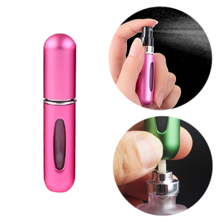 Portable Mini Aluminum Refillable Perfume Bottle Spray Empty Cosmetic Containers Atomizer, Capacity:5ml, Metal