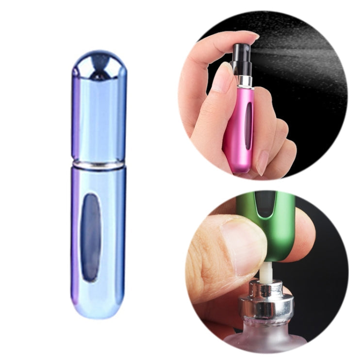 Portable Mini Aluminum Refillable Perfume Bottle Spray Empty Cosmetic Containers Atomizer, Capacity:5ml, Metal