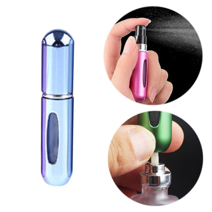 Portable Mini Aluminum Refillable Perfume Bottle Spray Empty Cosmetic Containers Atomizer, Capacity:5ml, Metal