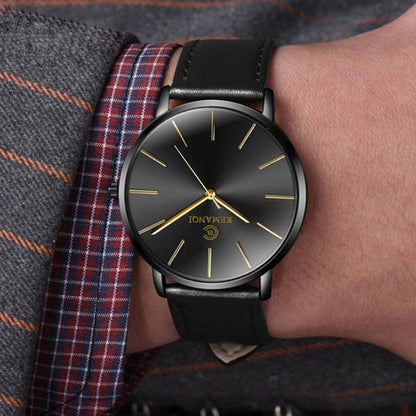 KEMANQI Simple Ultra-thin Waterproof Steel Mesh Belt Quartz Watch for Men, Ultra-thin black shell black dial black band, Ultra-thin black shell blue dial black band, Ultra-thin Rose gold shell black dial black band                                      ...