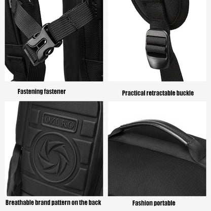 Ozuko 9326 Men Outdoor Multifunctional Anti-theft Backpack Sports Waterproof Travel Shoulders Bag with External USB Charging Port, Ozuko 9326