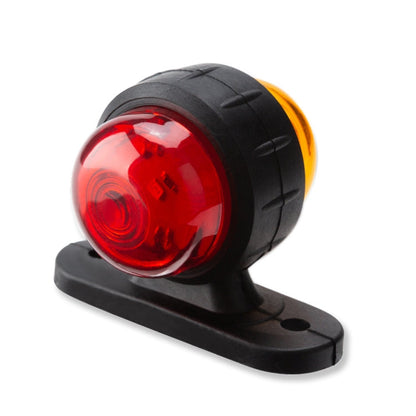 2 PCS R9 12-24V 2 LEDs 2000-4000K Double-Sided Waist Light Truck Side Light Cargo Truck Modification Two-Color Side Tail Light, 2 PCS R9
