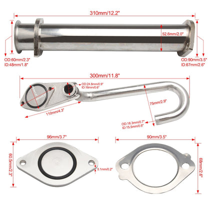 Car Modification 6.0L Turbocharged Diesel Engine Valve Cooler Bypass Removal Kit, 6.0L