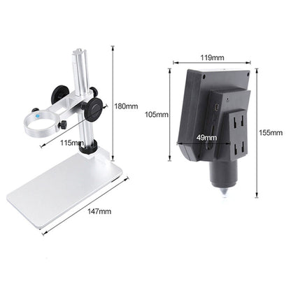 G600A HD Mobile Phone Repair Microscope 4.3 Inch Screen Digital Microscope Electron Microscope, EU Plug, US Plug