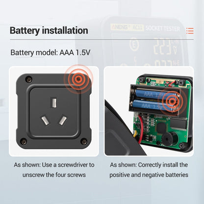 ANENG AC11 Multifunctional Digital Display Socket Tester Electrical Ground Wire Tester